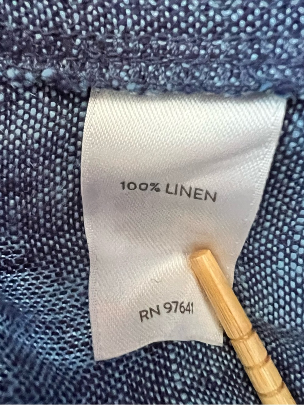 pureJill Linen Blue Cropped Wide-Leg Pants Coastal Cottagecore Poet Soft Comfy - Picture 3 of 11